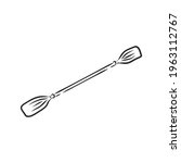 kayak vector sketch on a white background
