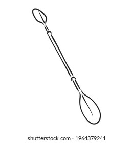 kayak vector sketch on a white background