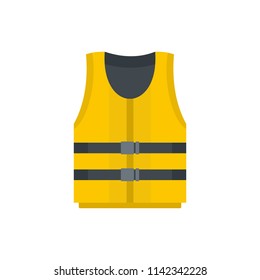 Kayak vest icon. Flat illustration of kayak vest vector icon for web isolated on white