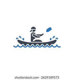 Kayak Water Adventure Icon Isolated On White Background