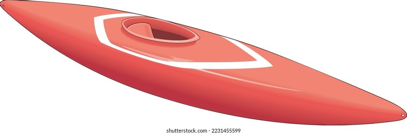 Kayak Watercraft Boat Vector Illustration