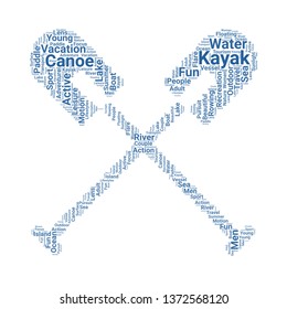 kayak word cloud. tag cloud about kayak