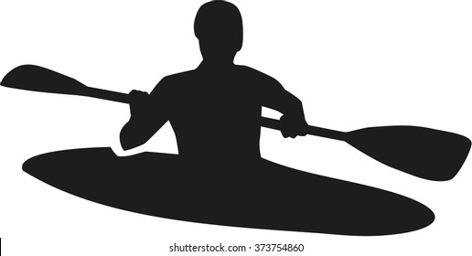 Kayaker silhouette