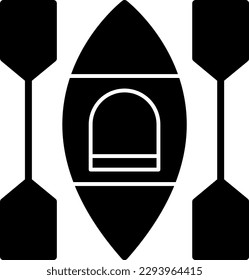 KayakGlyph Filled Vector Icon Design