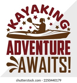 Kayaking Adventure Awaits SVG Printable Vector Illustration