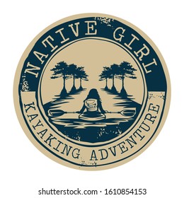Kayaking Adventure, good for tshirt and Adventure club