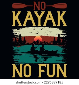 Kayaking graphics tshirt design vector design 