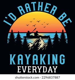 Kayaking graphics tshirt design vector design 