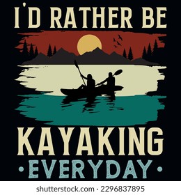 Kayaking graphics tshirt design vector design 