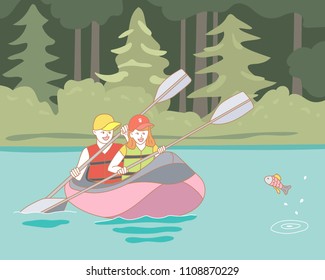 Canoe Cartoon Images, Stock Photos & Vectors | Shutterstock