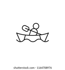 Kayaking icon. Boating symbol modern, simple, vector, icon for website design, mobile app, ui. Vector Illustration