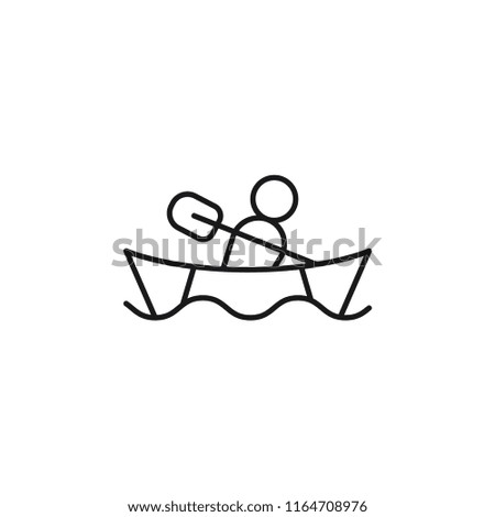 Kayaking icon. Boating symbol modern, simple, vector, icon for website design, mobile app, ui. Vector Illustration
