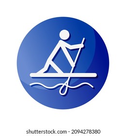Kayaking icon. A symbol dedicated to sports and games. Vector