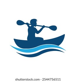 Kayaking Icon vector Illustration Symbol Design