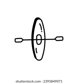 Kayaking icon vector stock illustration