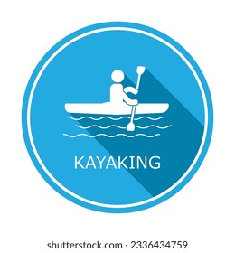kayaking icon vector template illustration logo design