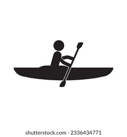 kayaking icon vector template illustration logo design