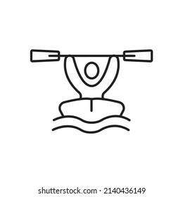 Kayaking icons  symbol vector elements for infographic web