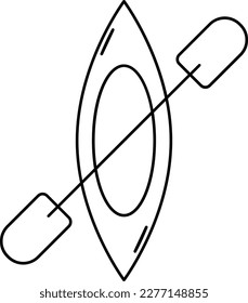 
Kayaking, kayak Icon Outline Free Time and Hobbys