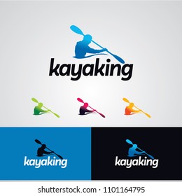 Kayaking Logo Designs Template