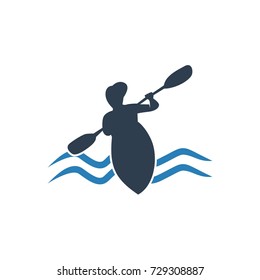 Kayaking Logo illustration