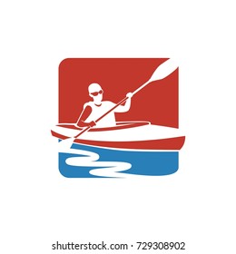 Kayaking Logo illustration