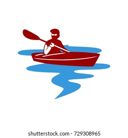 Kayaking Logo illustration