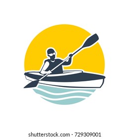 Kayaking Logo illustration