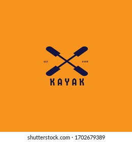 Kayaking logo template design, adventure sport logo