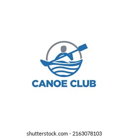 Kayaking Paddle Canoes Club Adventure Logo Template Vector 