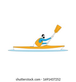 kayaking person vector illustration design 