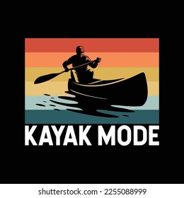 Kayaking Retro Kayak Canoeing Paddling