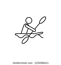 kayaking sign icon. Element of navigation sign icon. Thin line icon for website design and development, app development. Premium icon