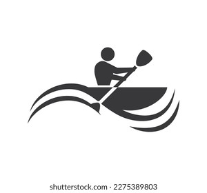 kayaking sport extreme isolated design