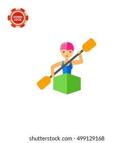 Kayaking Sport Icon