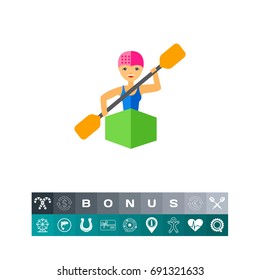 Kayaking Sport Icon