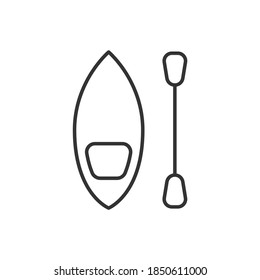 kayaking sport icon vector illustration