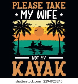 Kayaking summer graphics tshirt design 
