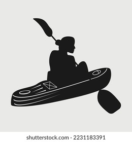 Kayaking SVG Printable Vector Design