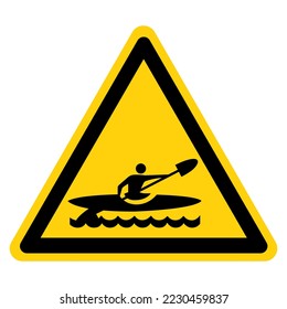 Kayaking Symbol Sign, Vector Illustration, Isolate On White Background Label .EPS10