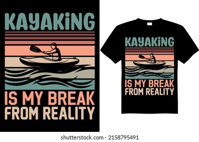 Kayaking T-shirt Design Vector Free Download All File