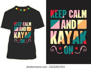 Kayaking T-shirt Design Vector Template