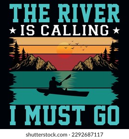 Kayaking typography or graphics tshirt design 