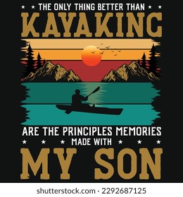 Kayaking typography or graphics tshirt design 