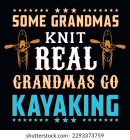 Kayaking typography graphics tshirt design 