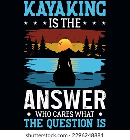 Kayaking typography or graphics tshirt design 