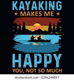 Kayaking typography or graphics tshirt design