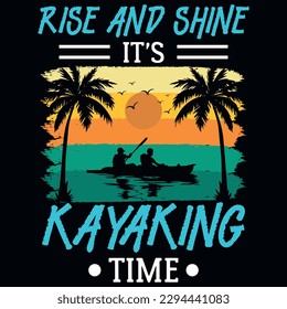 Kayaking typography tshirt design vector design 