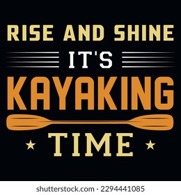 Kayaking typography tshirt design vector design 