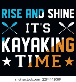 Kayaking typography tshirt design vector design 